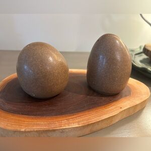 Rare Denby Cinnamon Salt and Pepper Shakers